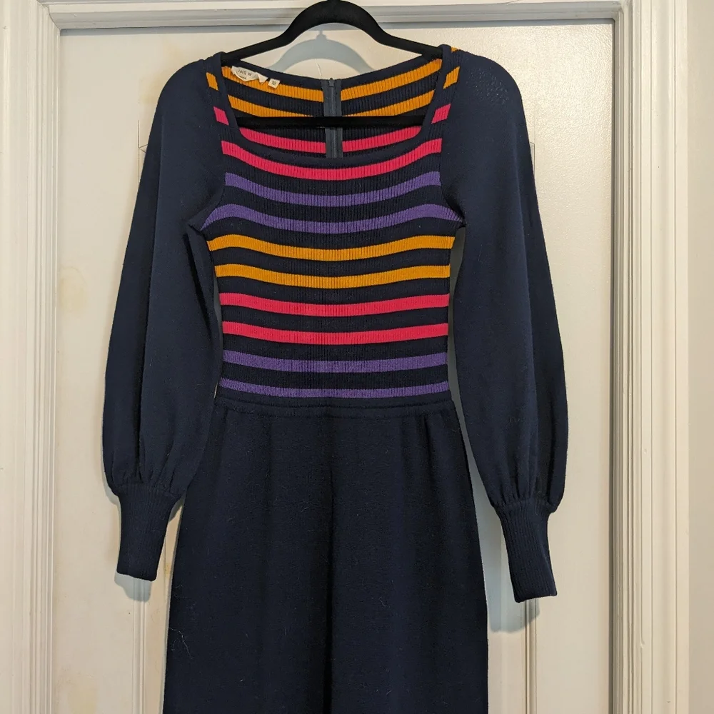 Vintage Deadstock CRISSA Linea Italiana Wool Knit Bishop Sleeve Maxi Dress 1970s - Picture 2 of 11
